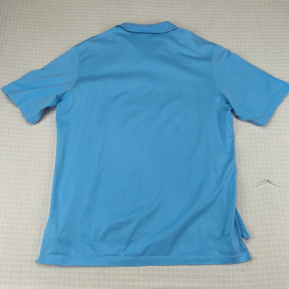 Polo Golf Ralph Lauren Mens‎ L Large Blue Pima Cotton Short Sleeve Polo Shirt